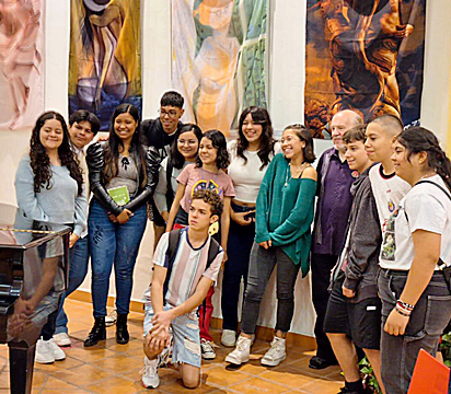 Group of Art Students From the Local Prepa